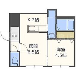 Elle美園 1LDKの間取図画像