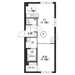 アッサンブラージュM.K.M. 1LDKの間取図画像
