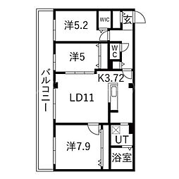ミュンヘンスクエア2番館 3LDKの間取図画像