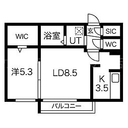 PremierResidence 1LDKの間取図画像