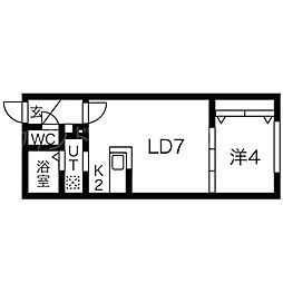 ラフィーネ学園前3 1LDKの間取図画像