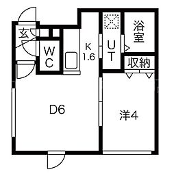 トルペ平岸 1DKの間取図画像