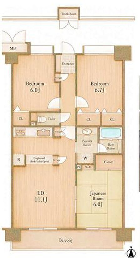 3LDK 間取り