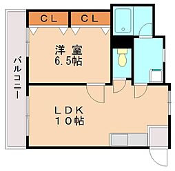 レーオロイヤル2 1LDKの間取図画像