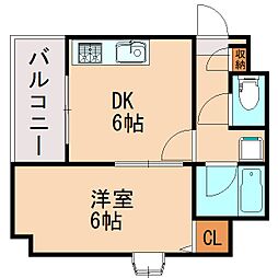 アークパレス1 1DKの間取図画像