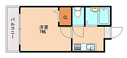 フラット3肘井 1Kの間取図画像