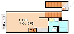 グレイスハイツB ワンルームの間取図画像