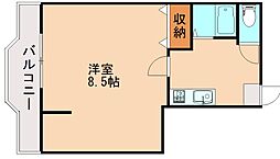 フォーレスト1 1Kの間取図画像