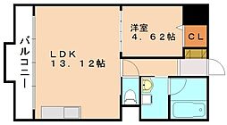 アフレール 1LDKの間取図画像