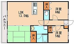 セルシオハイツ幸袋 3LDKの間取図画像