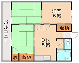 プレジール柏之森 3DKの間取図画像