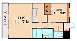 サンライズノア3 1LDKの間取図画像