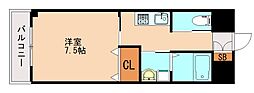 レントハウス直方ビル 1Kの間取図画像