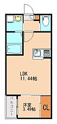 BRAVE BASE幸袋(ブレイブベースコウブクロ) 1LDKの間取図画像