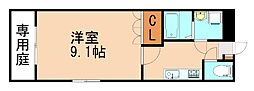 ソフィアエル・ワン 1Kの間取図画像