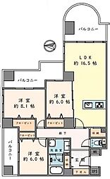 シテヌーブ北千住30A棟 3LDKの間取図画像