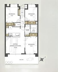 間取図画像 3LDK