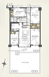 ルネ草加松原 4LDKの間取図画像