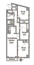 梅島コーポ 3LDKの間取図画像