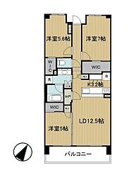 シティテラス草加松原ガーデンズ 3LDKの間取図画像