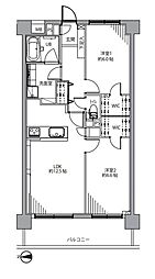 ドメイン越谷ツインヒルズ 2LDKの間取図画像