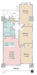 ライオンズガーデン武里 3LDKの間取図画像