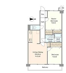 三郷ダイヤモンドマンション 2LDKの間取図画像