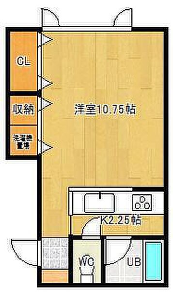 アパートメントS C｜北海道北見市栄町4丁目(賃貸アパート1K・2階・29.81㎡)の写真 その2