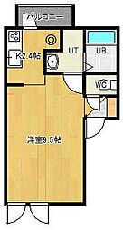 LaFlora2 1Kの間取図画像