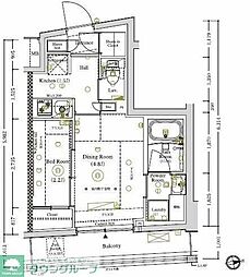 ＡＲＫＭＡＲＫ八幡山 4階1DKの間取り