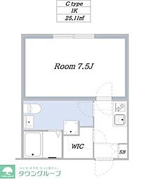 防音マンション　プロス千歳烏山　らしくらす 4階1Kの間取り