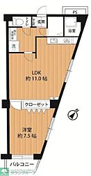 エクレール国領(エクレールコクリョウ) 4階1LDKの間取り