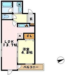 間取図画像 1LDK
