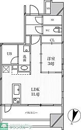 GRANPASEO明大前 1LDKの間取図画像