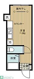 フルセイル経堂 1Kの間取図画像