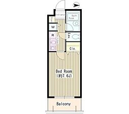 イル・マーレ・東 1Kの間取図画像