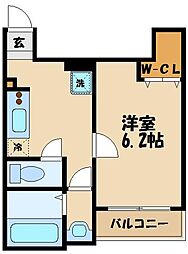 シュネシス 1Kの間取図画像