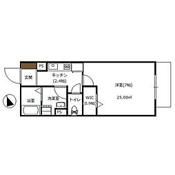 グランメゾン東京 1Kの間取図画像