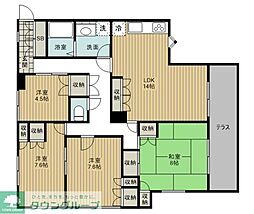 エステート武蔵野 4LDKの間取図画像