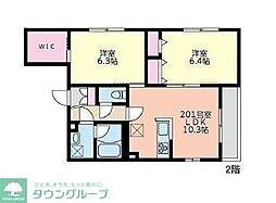 新川レジデンス 2LDKの間取図画像