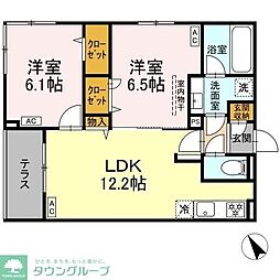 Asset-Court世田谷船橋 2LDKの間取図画像