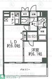 ボヌール和泉 1LDKの間取図画像
