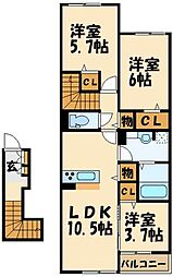 グランドステージ1 3LDKの間取図画像
