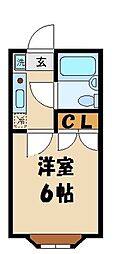 アーバンハイム・成城1 1Kの間取図画像