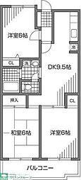 ウインダム宮前 3DKの間取図画像