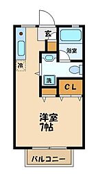 プラムコーポ ワンルームの間取図画像