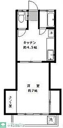 サンエイハイツ 1Kの間取図画像