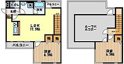 パークビューヒルズ 2LDKの間取図画像