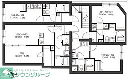 KYUDEN BASE 1LDKの間取図画像