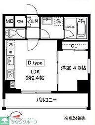 ミレベル千歳台 1LDKの間取図画像